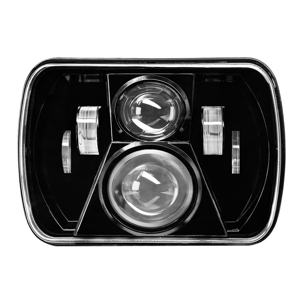 7 Inch Rectangle LED Headlights, 2 PCS 5x7 7x6 Inch Car Headlamps with High Low Beam, IP67 Protection, Plug and Play