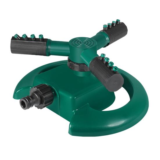 3-Arm Lawn Sprinkler 360 Degree Rotating Large Area Sprinkler Adjustable Water Spray