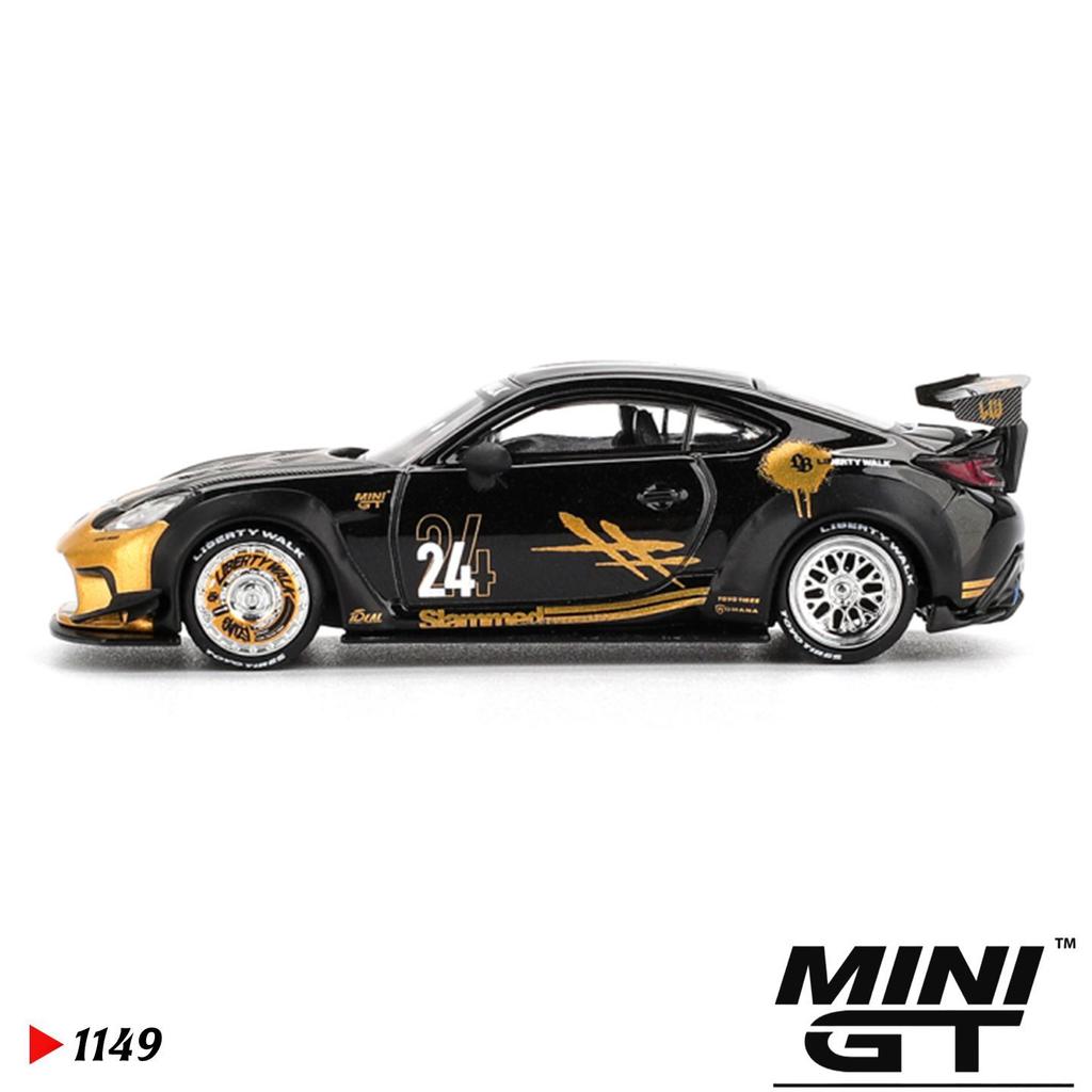 MINI GT 1:64 Toyota GR86 LB Nation Black/Gold Alloy Die Cast Car Model Collection Gift