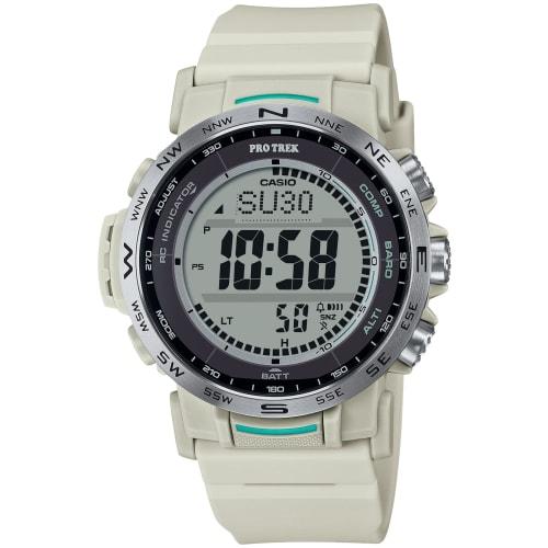 

Casio Watch Protrek [] Radio solar biomas plastic PRW-35-7JF Men s Beige