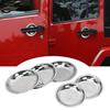 Chrome Door Handle Bowl Bezel Decal Cover Trims For Jeep Wrangler JK JKU 2007-17