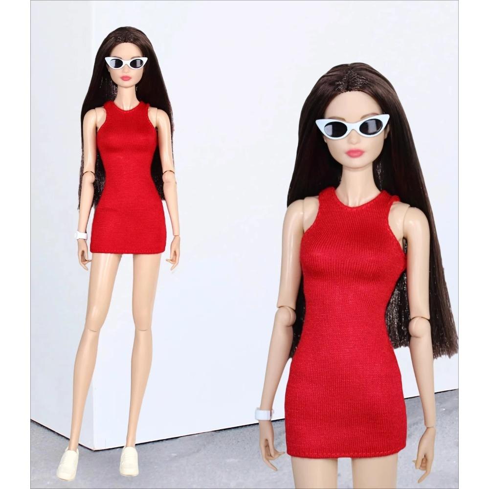 Hot pink clothes set / top + coat + skirt / 30cm doll clothing suit outfit for 1/6 Xinyi FR ST OB BB Doll / dollhouse toy