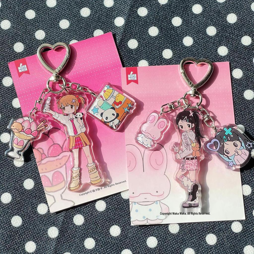 Acrylic Resin Phone Lanyard Chain: Decorative Pendant Keychain for Girls
