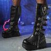 Boots Metal Buckle Thick-soled High Boots Women's Large Size Women's Boots