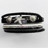 Bohemian Starfish Rhinestone Bracelet with Multi-layer Magnetic Buckle