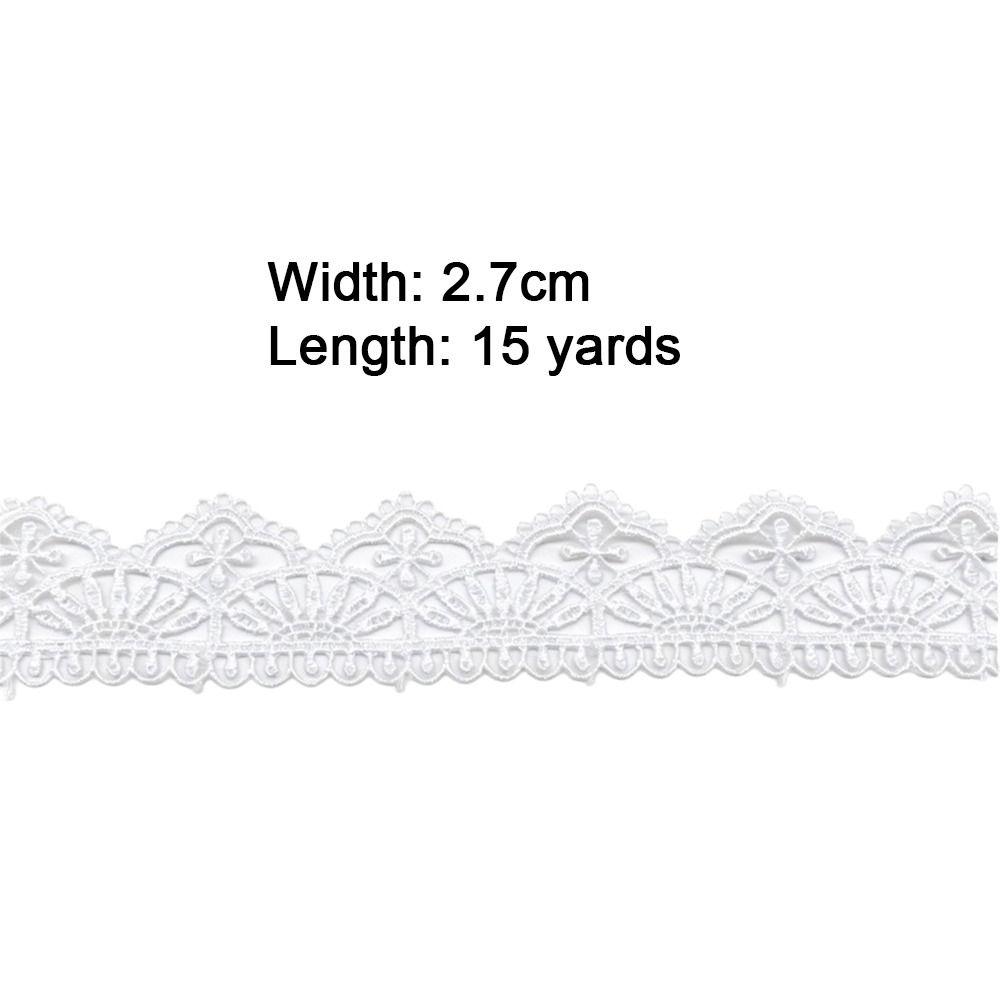 15 Yards Embroidered Flower Lace Polyester Cotton Water Soluble Trim Lace Trim DIY Clothes