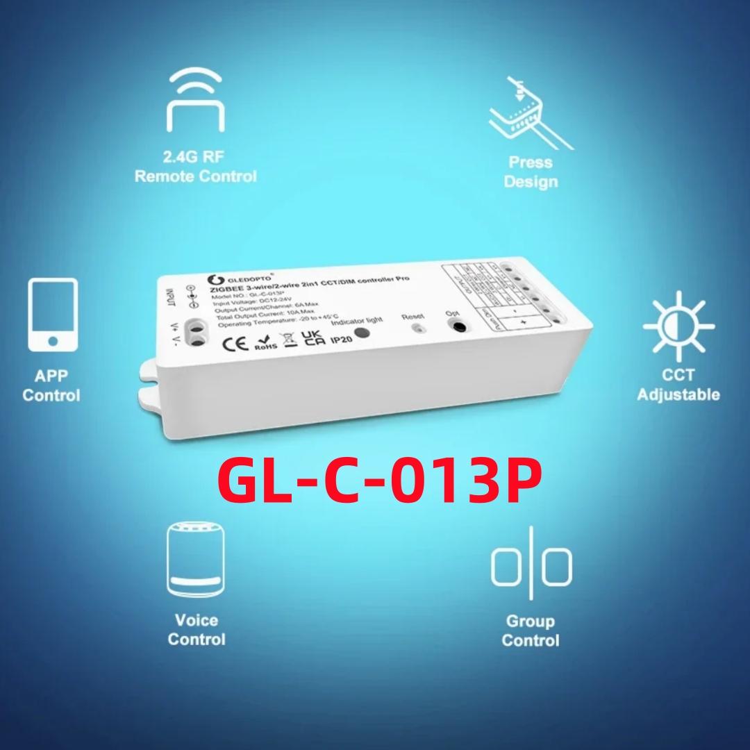 

GLEDOPTO ZigBee 3.0 2-проводной CCT/ДИММЕР LED контроллер Контроллер света Работает с SmartThings Alexa Приложение Голосовой пульт дистанционного управления