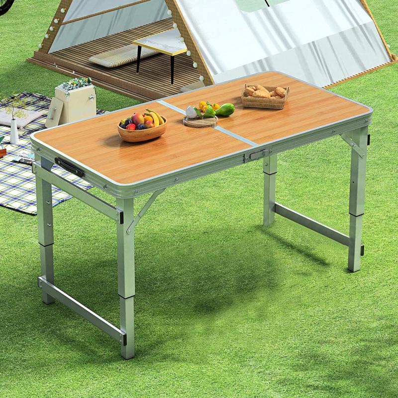 Portable Aluminum Folding Table - Multifunctional Dining, Study, or Outdoor Use