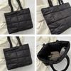 Padded Cloud Tote Bag Solid Color Puffy Shoulder Bag Fashion Space Cotton Handbag  Ladies