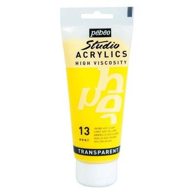 Acrylic Paint - Pébéo - Studio - Light Azo Yellow - 100 Ml - Satin