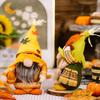 New Seasonal Harvest Festival Decoration Gnome Figurine With Maple Leaf Design For Fall