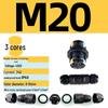 IP68 Waterproof Nylon Cable Connector with Terminal Blocks, 2-4 Core, PG9, Outdoor