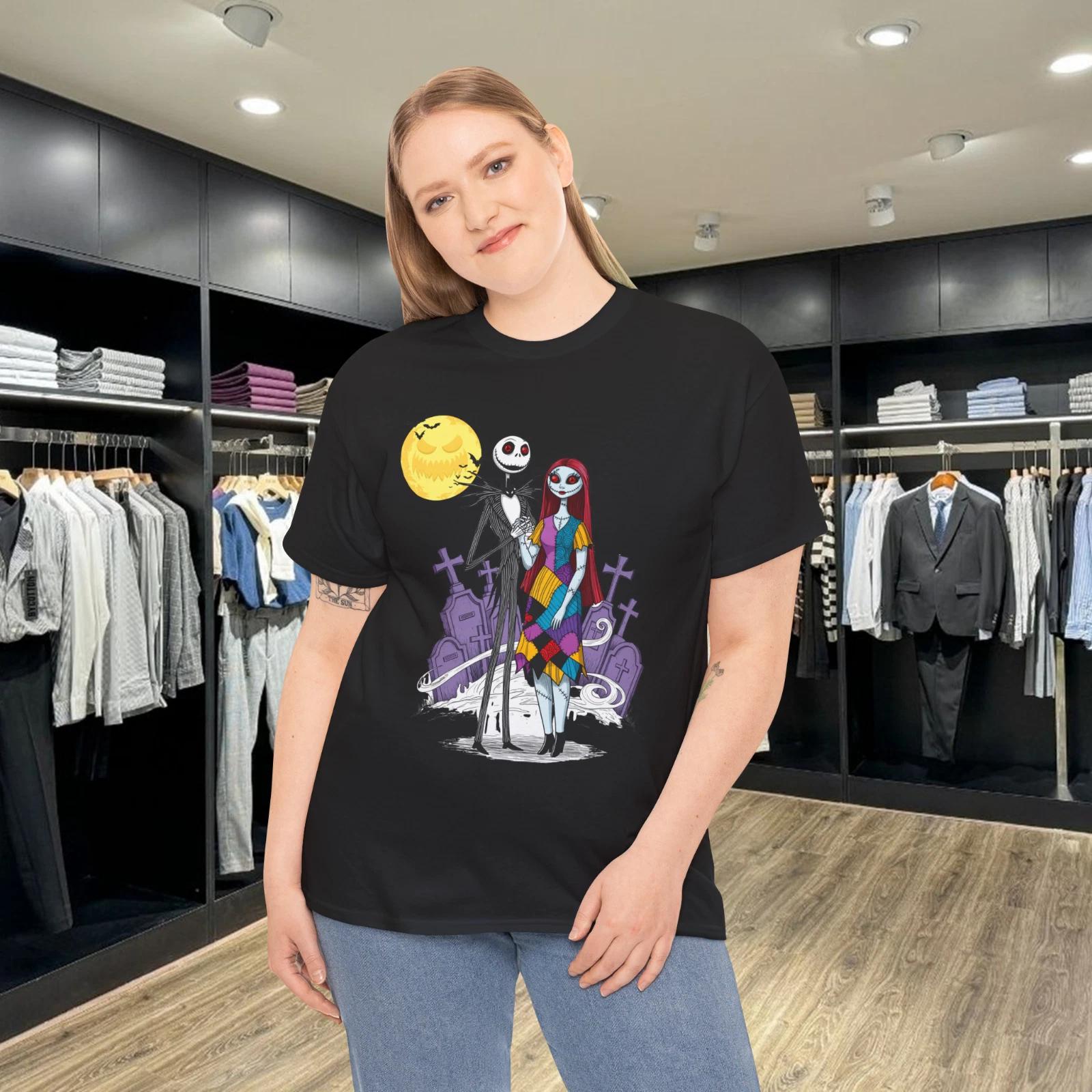 Nightmare Before Jack & Sally Fleece T-Shirt L