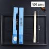 Sheng Rong Ya 24CM Individually Wrapped Blue-White Disposable Chopsticks for Fast Food, Hotel, Hot Pot, and Takeaway