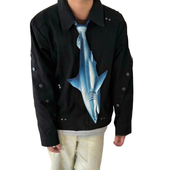 Men Shirt Tie 3D Fish Monkey Design Velvet Necktie Animal Bow Tie Neckwear Realistic Texture Versatile Style Necktie