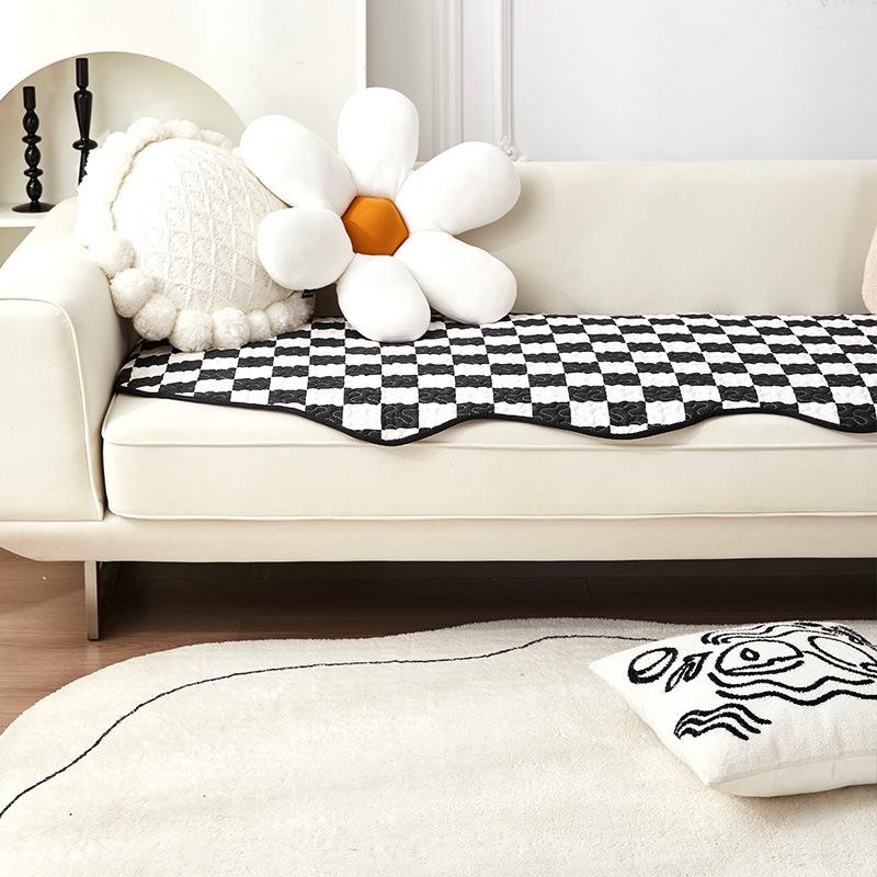 Special-Shaped Nordic Simple Sofa Cushion Fabric Non-Slip Fashion Cushion Chessboard Plaid Four Seasons Universal Sofa Cover Cover Thickened