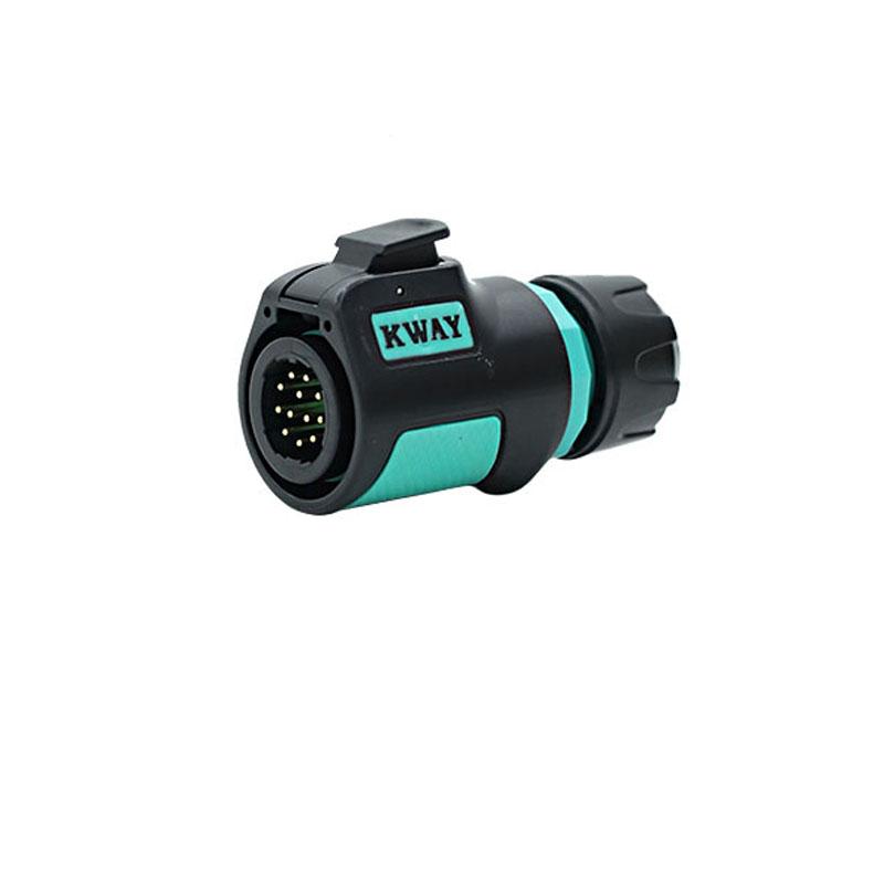 KWAY K20 Bulkhead Connector M20 Industrial 2 3 4 5 7 9 12Pin Soldering 12V Male Plug Female Socket Panel Mount Waterproof IP68