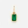 New Titanium Steel 12 Birthstone Pendant DIY Accessories Necklace Square Colored Zircon Pendant Color Preservation