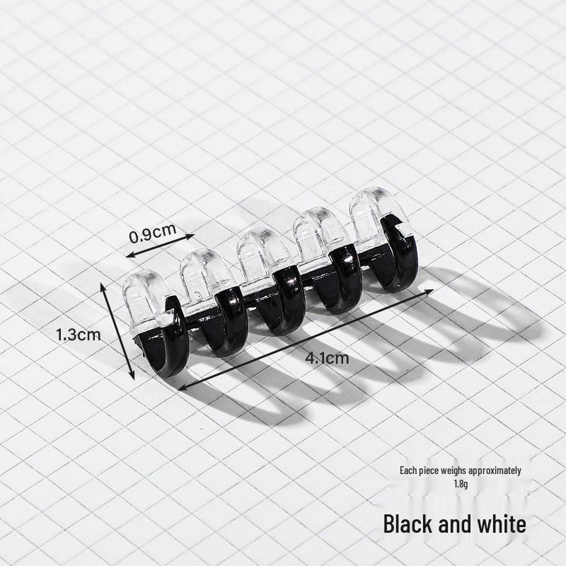 5-Hole Clear Plastic Binder Rings for Books - Detachable Binding Clips