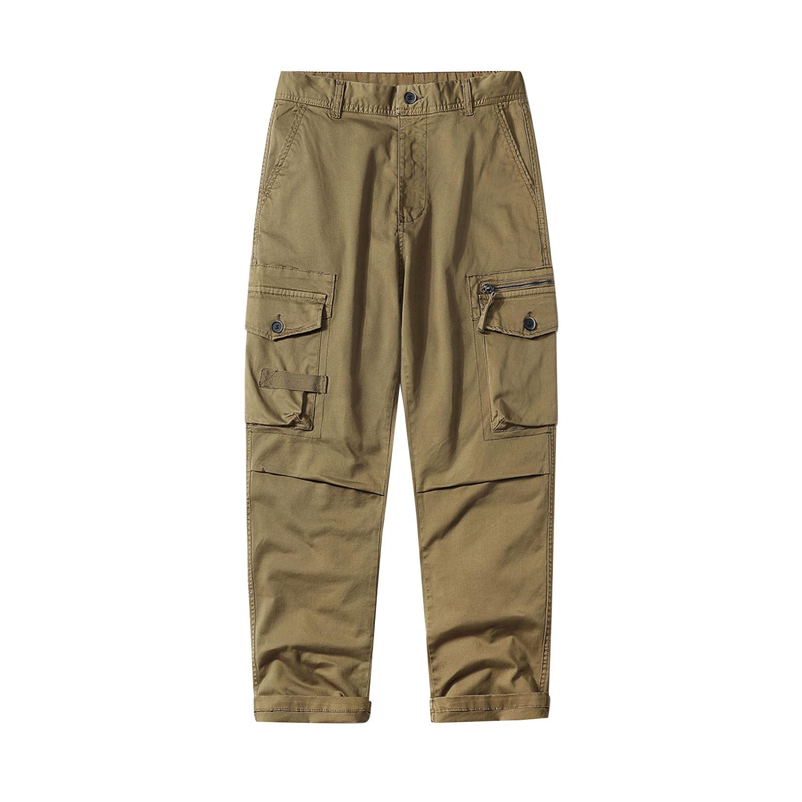 

Мужская спортивная одежда, повседневные рабочие брюки, уличные брюки с несколькими карманами 38 хаки