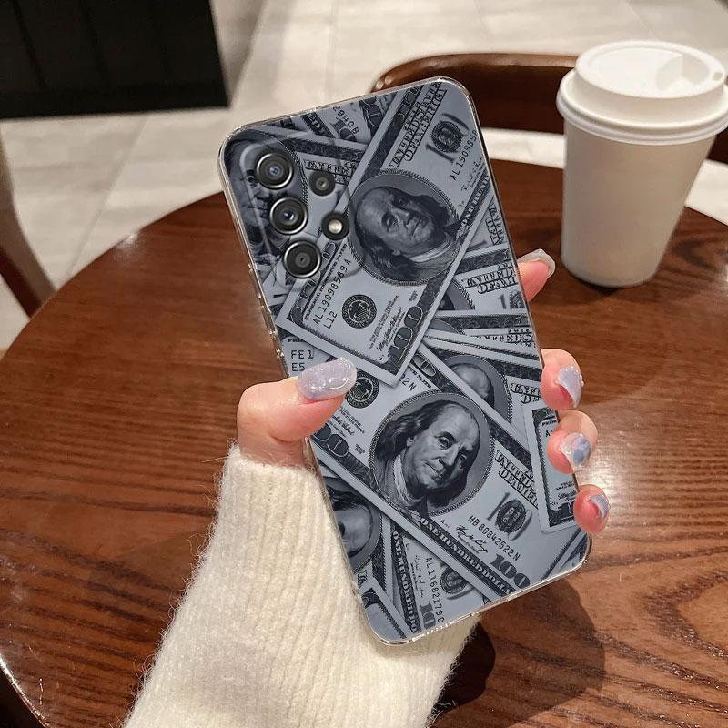Cash Dollars Pictures Printing Phone Case For Samsung Galaxy A56 A57 A37 A55 A54 A36 A35 A26 A25 A16 A17 A07 A52 A34 A21s Cover