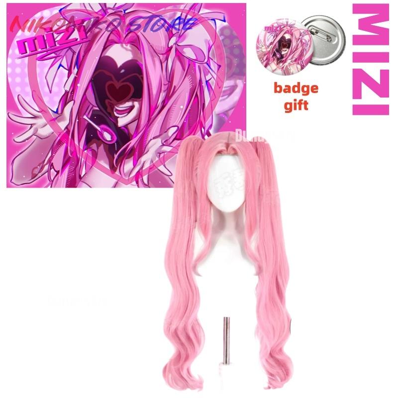 Mimozemská scéna Zombie scéna Mizi Cosplay kostým Paruka Růžové minišaty Velká mašle Lolita šaty Volánková sukně Idol scéna Kostým Sada