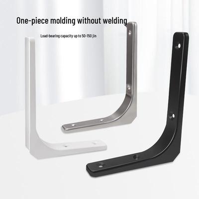 Triangular Wall Shelf Bracket: Bent, Load-Bearing Iron Support for Storage Racks