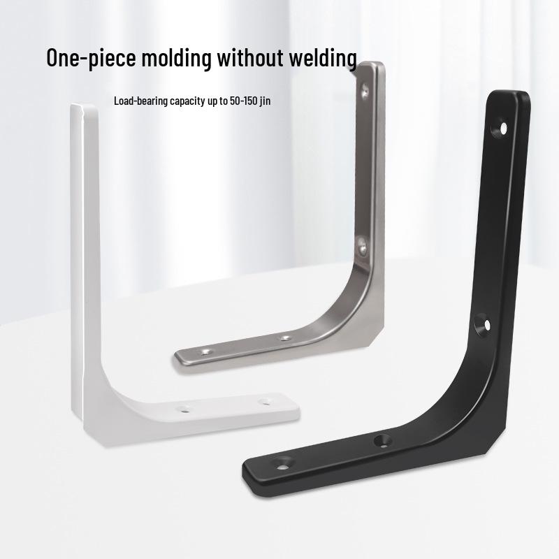 Triangular Wall Shelf Bracket: Bent, Load-Bearing Iron Support for Storage Racks