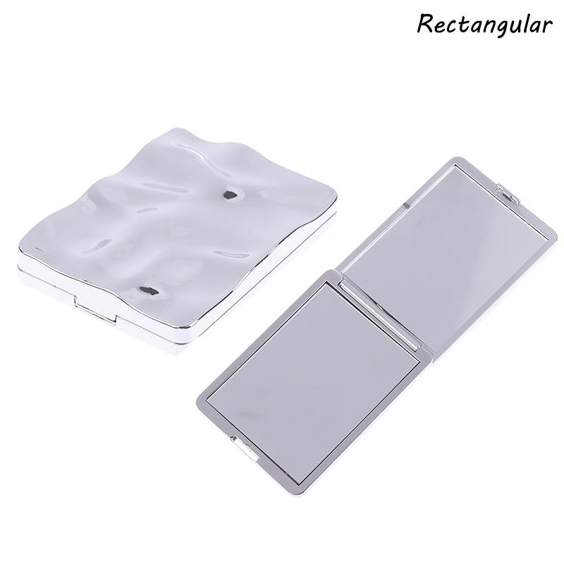 HUA Double-Sided Small Mirror For Women Portable Folding Hand-Held Can Stand Mini Makeup High-definition Mirror Cosmetic Tool