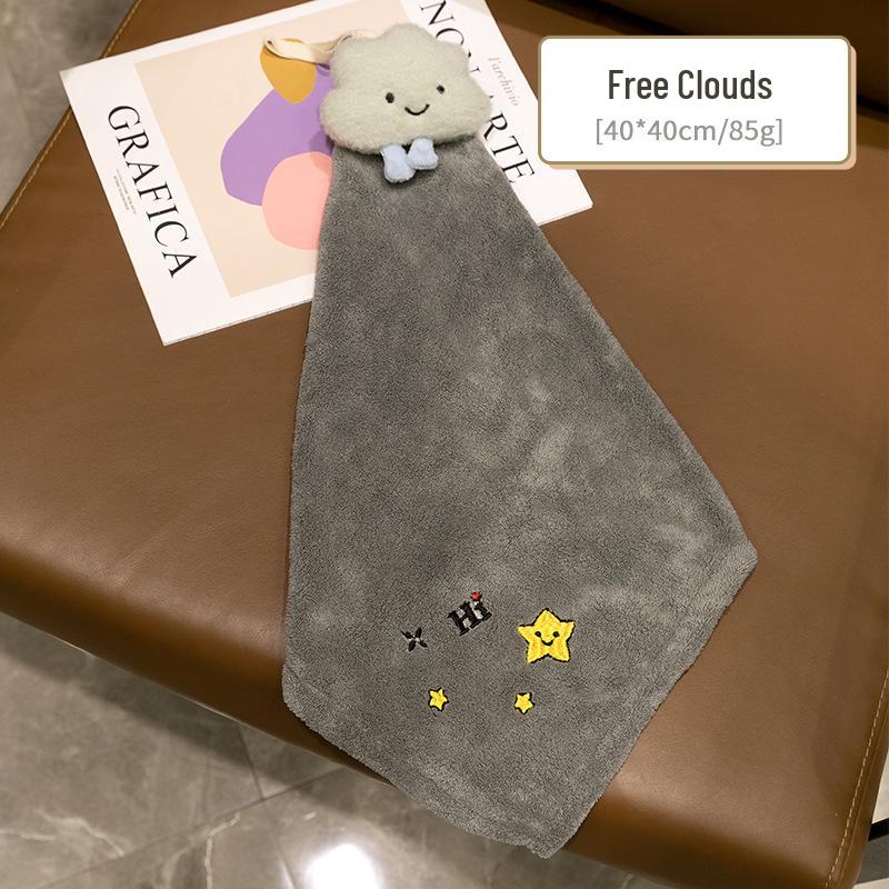 Children's Hanging Chenille Hand Towel: Thick, Absorbent, Odor-Resistant, Lint-Free, Quick-Dry.