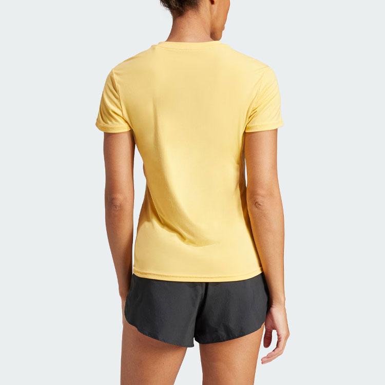 adidas Adizero Essentials T-Shirt Women Tops Yellow IR7125