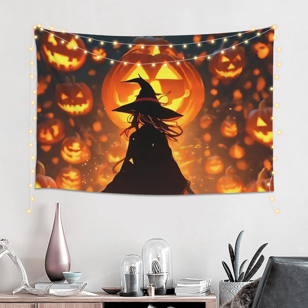 Halloween Witch Party Night Print Tapestry Room decoration Home Decoration Tapestry Decor Accessories Cute Room Decor
