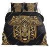 Hamsa Hplus Beding Set Boho Mplusala Soft Duvet Cover Set Black Gold Bohemia Bed Linen Set Fatima Hplus Bed Linen Lucky Hplus Comfortable Quilt Cover