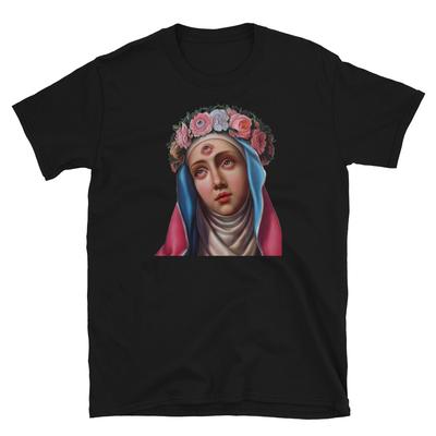 Suora a 4 occhi, Psichedelica, Suora Acida, Maglietta Top Tee Realistica