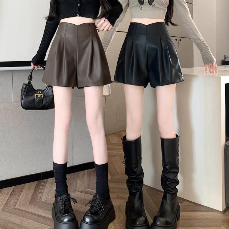 

Women s High Waist PU Leather Wide Leg Pants - Autumn/Winter 2024, Plus Size Slim Fit XS