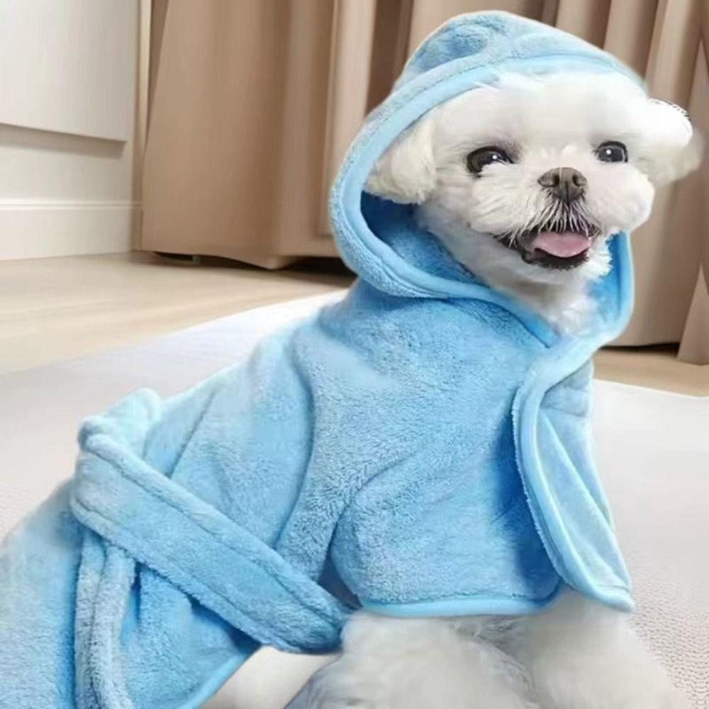 Super Absorbent Dog Bath Robe Quick Drying Pet Wash Towels Cute Pet Bathrobes for Cats and Dogs