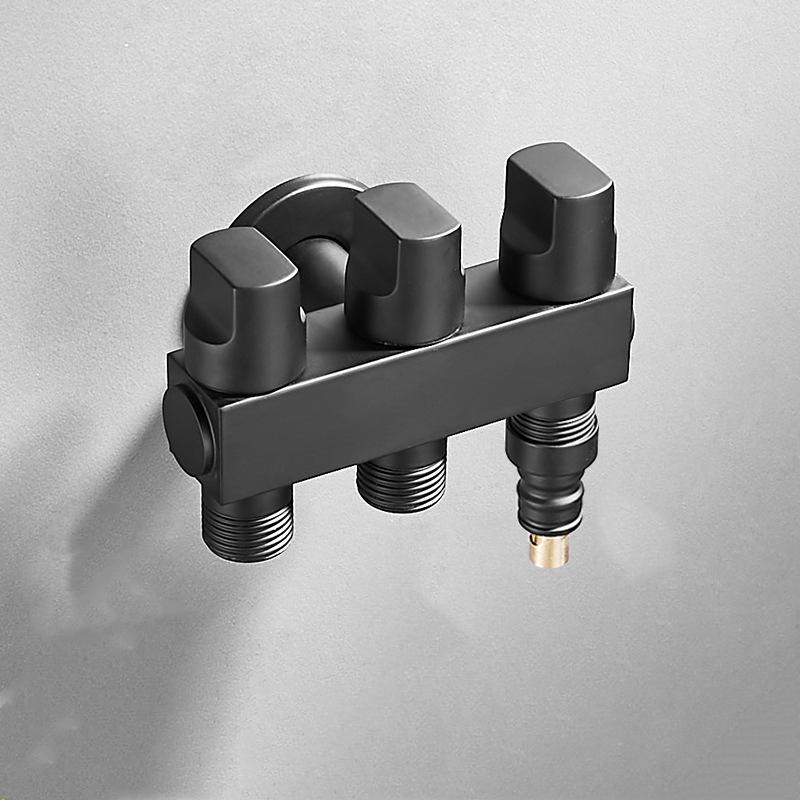 1PC Bibcock One In Three Outlet Angle Valve Brass 3-Way/4-Way Water Heater Toilet Multi-Function Faucet Thread G1/2'