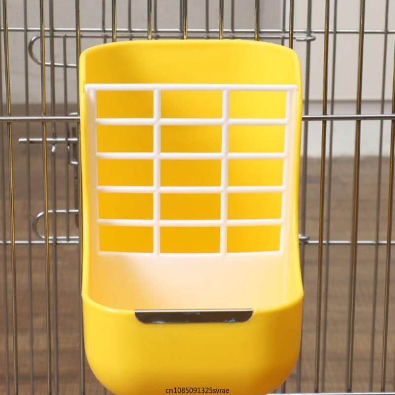 Rabbit Food Feeder Rabbit Chinchillas Guinea Pig 2 In 1 Feeding Bowls Double Use for Grass and Food Small Animal Supplies