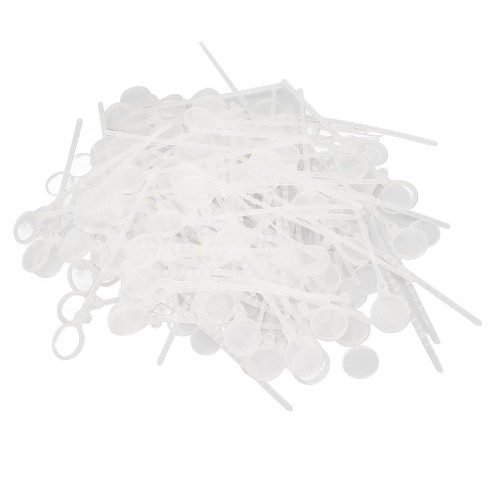 100pcs Poultry Leg Bands Disposable Poultry Leg Ties with Tag Covers for Chicken Duck Goose Pigeons