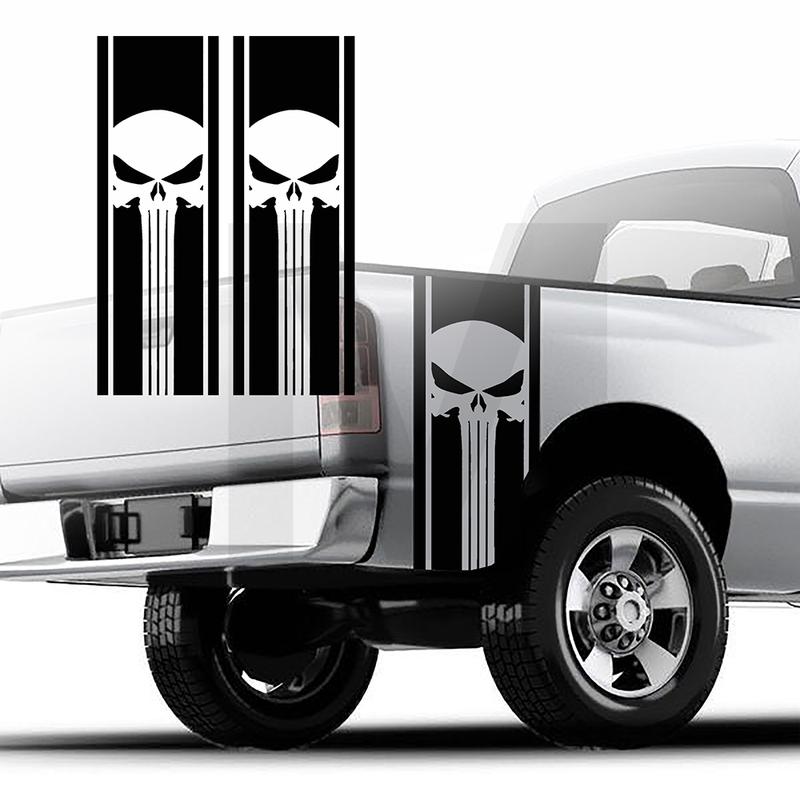 Ghost Graphics Stickers Trunk Decals Compatible with RAM GMC F-150 Hilux Frontier Isuzu Pickup trucks Ram Ranger Silverado Glossy Black