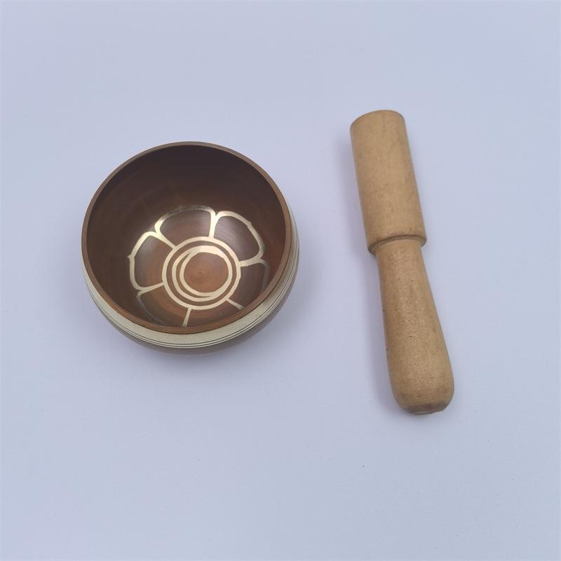 Seven-Color Handmade Singing Bowl for Meditation and Yoga – Nepalese Bronze Chime Bowl