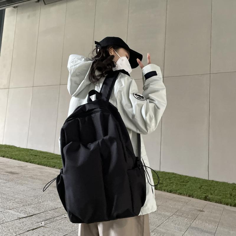 High School Student Schoolbag Ins Trendy Cool Travel College Student High School Junior High School Student Backpack Simple Backpack Large Capacity