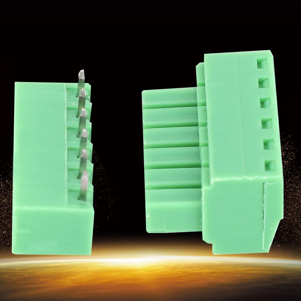 10 Pairs 6-Pin Screw Terminal Block 15EDG 3.81mm Pitch Male Female Pluggable Terminals