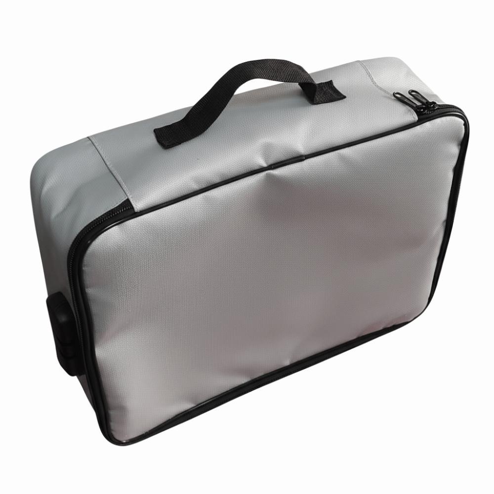 Double Zipper Fireproof Document Bag Code Lock Large Capacity Money File Bags Waterproof 3-Layer Design Document Storage Box 7790₽