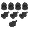 8Pcs Violin Mute Adjustable Rubber Silencer Single Hole Practice Parts Accessories Black