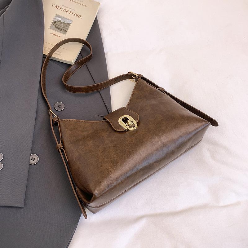 Damen Herbst 2025 Vielseitige Tasche: Schlichtes Schulter- & Umhänge-Unterarm-Design