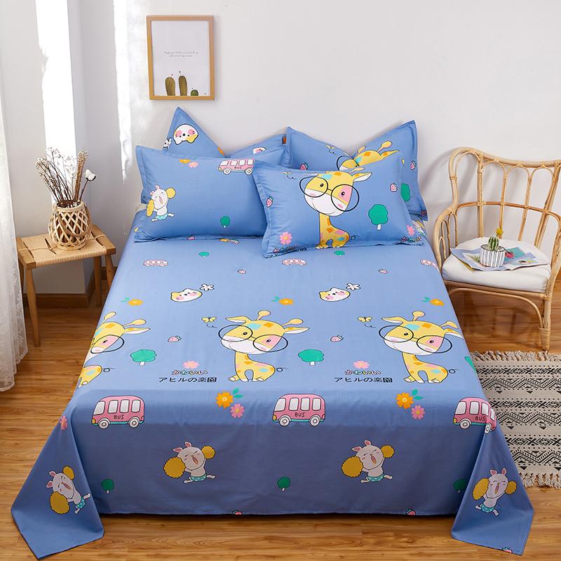 100% Baumwolle Bettlaken Pflanzen Blumen Gedruckt Einzel Doppel Top King Laken Reine Baumwolle Einzelgröße Kinder Bettwäsche (Kein Kissenbezug)