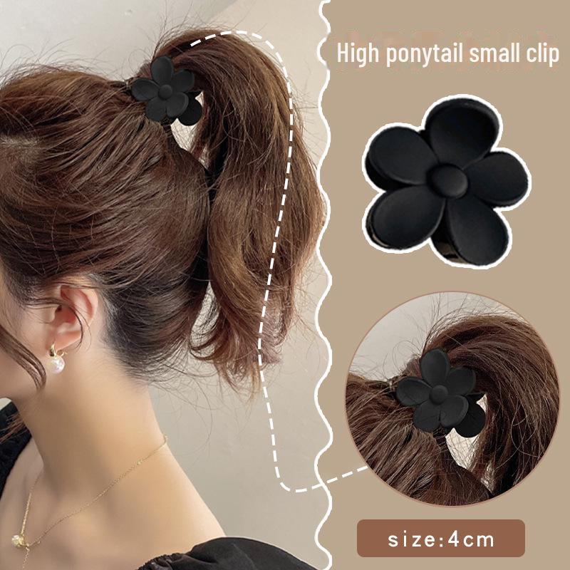 Frosted Flower Anti-Collapse High Ponytail Claw Clip
