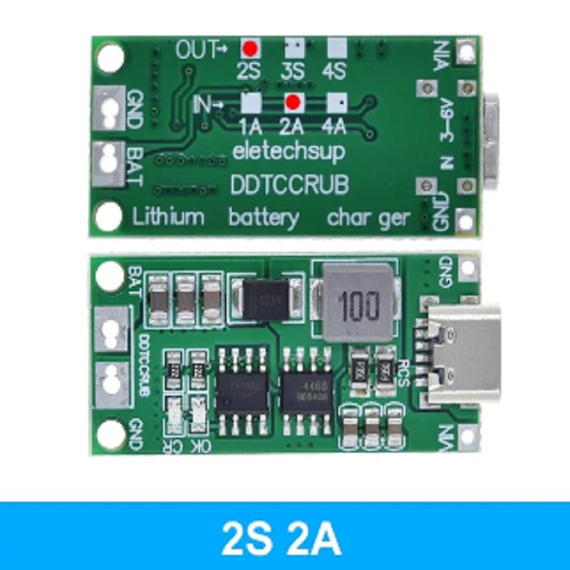 Multi-Cell 2S 3S 4S Typ-C bis 8,4 V 12,6 V 16,8 V Step-Up Boost LiPo Polymer Li-Ion Ladegerät 7,4 V 11,1 V 14,8 V 18650 Lithium-Batterie