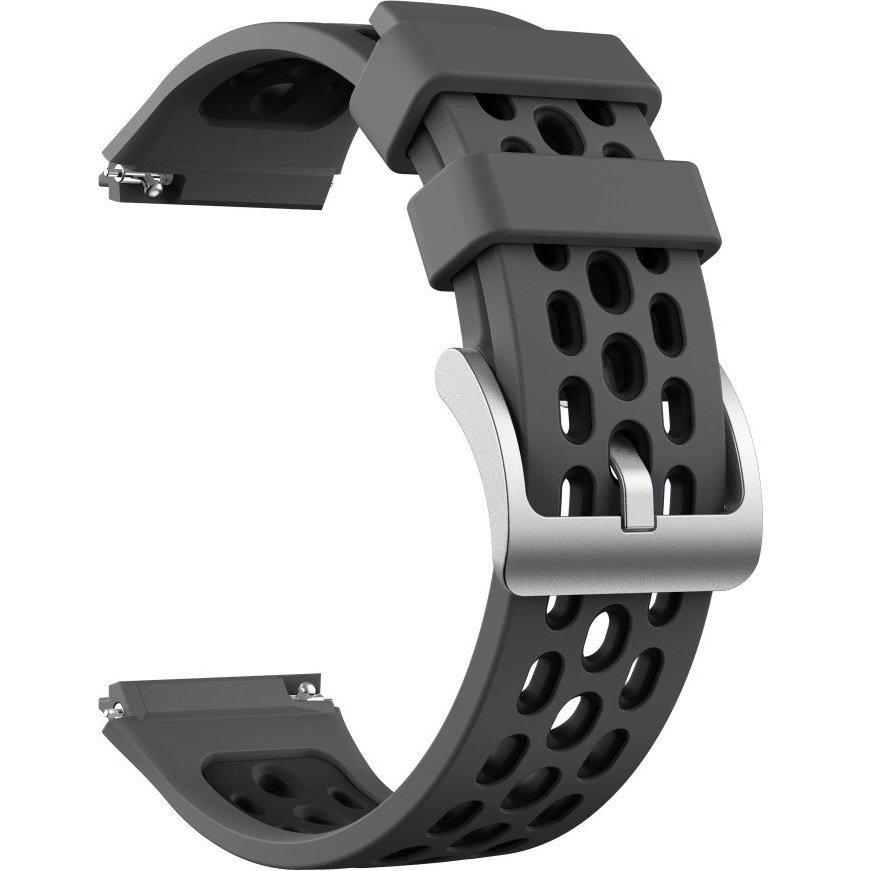Silicone Strap for Huawei Watch GT 2e, Gray / Black